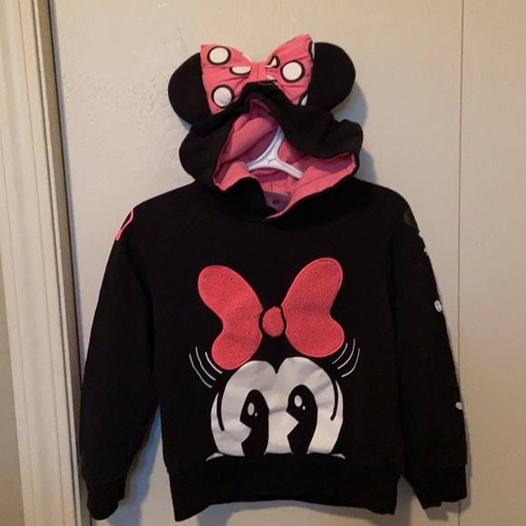 Disney Minnie Mouse Black & Pink Hoodie